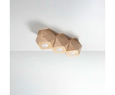 Sollux Lighting Lubinis šviestuvas WOODY 3 iš natūralaus medžio