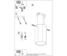 Sollux Lighting Lubinis šviestuvas ZEKE 10 ąžuolas