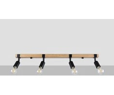 Sollux Lighting Lubinis šviestuvas ZUCA 4 juodas