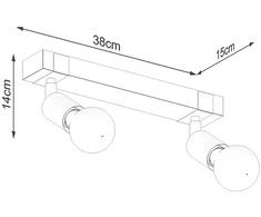Sollux Lighting Lubinis šviestuvas ZUCA 2 juodas