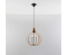 Sollux Lighting Pakabinamas šviestuvas ARANCIA iš natūralaus medžio