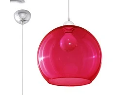 Sollux Lighting Pakabinamas šviestuvas BALL raudonas