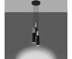 Sollux Lighting Pakabinamas šviestuvas BORGIO 3P juodas