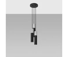Sollux Lighting Pakabinamas šviestuvas BORGIO 3P juodas