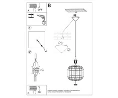 Sollux Lighting Pakabinamas šviestuvas CELTA baltas
