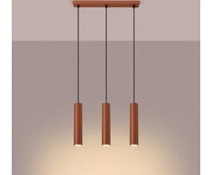 Sollux Lighting Pakabinamas šviestuvas LAGOS 3L raudona ochra
