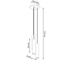 Sollux Lighting Pakabinamas šviestuvas LAGOS 3P juodas