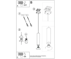 Sollux Lighting Pakabinamas šviestuvas LAGOS 1 raudona ochra