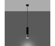 Sollux Lighting Pakabinamas šviestuvas LOOPEZ 1 juoda/chromas