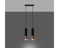 Sollux Lighting Pakabinamas šviestuvas LOOPEZ 2 juodas/varis