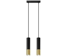 Sollux Lighting Pakabinamas šviestuvas LOOPEZ 2 juodas/auksinis