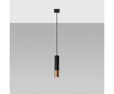 Sollux Lighting Pakabinamas šviestuvas LOOPEZ 1 juodas/varis