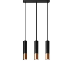 Sollux Lighting Pakabinamas šviestuvas LOOPEZ 3L juodas/varis