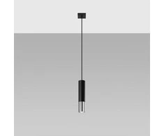 Sollux Lighting Pakabinamas šviestuvas LOOPEZ 1 juoda/chromas