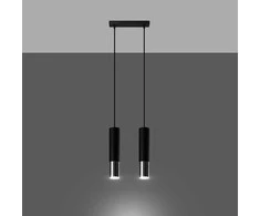 Sollux Lighting Pakabinamas šviestuvas LOOPEZ 2 juoda/chromas