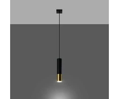 Sollux Lighting Pakabinamas šviestuvas LOOPEZ 1 juodas/auksinis