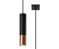 Sollux Lighting Pakabinamas šviestuvas LOOPEZ 1 juodas/varis