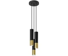 Sollux Lighting Pakabinamas šviestuvas LOOPEZ 3P juodas/auksinis