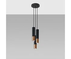 Sollux Lighting Pakabinamas šviestuvas LOOPEZ 3P juodas/varis