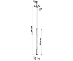 Sollux Lighting Pakabinamas šviestuvas MOZAICA 1 juodas/auksinis