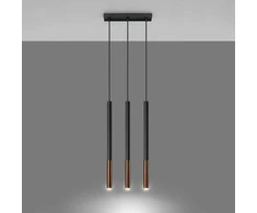 Sollux Lighting Pakabinamas šviestuvas MOZAICA 3L juodas/varis