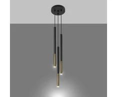 Sollux Lighting Pakabinamas šviestuvas MOZAICA 3P juodas/auksinis