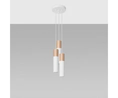 Sollux Lighting Pakabinamas šviestuvas PABLO 3P baltas