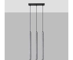 Sollux Lighting Pakabinamas šviestuvas PASTELO 3L betonas