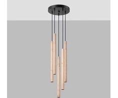 Sollux Lighting Pakabinamas šviestuvas PASTELO 5P medinis