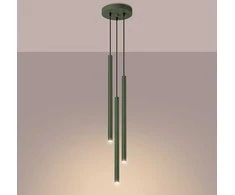 Sollux Lighting Pakabinamas šviestuvas PASTELO 3P alyvuogių žalios spalvos