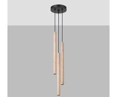 Sollux Lighting Pakabinamas šviestuvas PASTELO 3P medinis