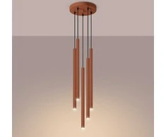 Sollux Lighting Pakabinamas šviestuvas PASTELO 5P raudona ochra