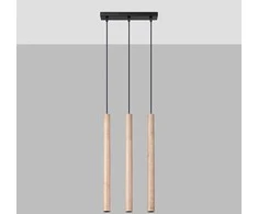 Sollux Lighting Pakabinamas šviestuvas PASTELO 3L medinis