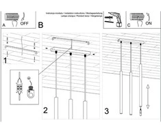 Sollux Lighting Pakabinamas šviestuvas PASTELO 3 raudona ochra
