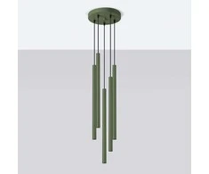 Sollux Lighting Pakabinamas šviestuvas PASTELO 5P alyvuogių žalia