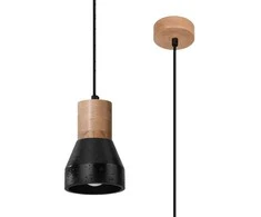 Lubinis šviestuvas Sollux Lighting Pakabinamas šviestuvas QUBIC juodas