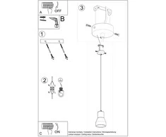Sollux Lighting Pakabinamas šviestuvas QUBIC pilka