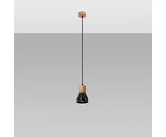 Lubinis šviestuvas Sollux Lighting Pakabinamas šviestuvas QUBIC juodas