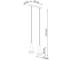 Sollux Lighting Pakabinamas šviestuvas REA 2 concrete