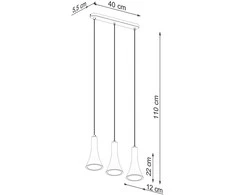 Sollux Lighting Pakabinamas šviestuvas REA 3L concrete
