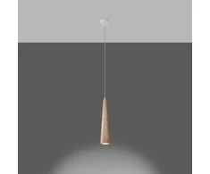 Sollux Lighting Pakabinamas šviestuvas SULA 1 iš natūralaus medžio