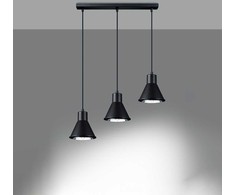 Sollux Lighting Pakabinamas šviestuvas TALEJA 3 juodas [ES111]