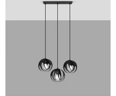 Sollux Lighting Pakabinamas šviestuvas TULOS 3L juodas