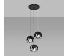 Sollux Lighting Pakabinamas šviestuvas TULOS 3P juodas