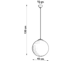 Sollux Lighting Pakabinamas šviestuvas UGO 40 auksinis
