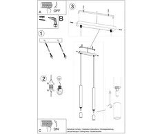 Sollux Lighting Pakabinamas šviestuvas WEZYR 2 juodas