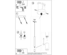 Sollux Lighting Pakabinamas šviestuvas WEZYR 1 baltas
