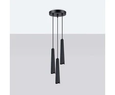 Pakabinamas šviestuvas Sollux Lighting Pakabos lempa PRYSM 3P noir