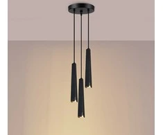 Pakabinamas šviestuvas Sollux Lighting Pakabos lempa PRYSM 3P noir