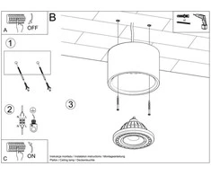 Lubinis šviestuvas Sollux Lighting Plafond BASIC 1 natūrali mediena